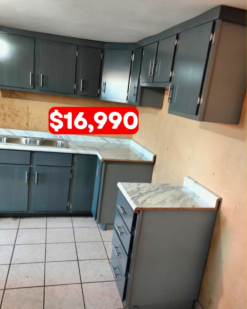 Paquete de cocina en escuadra con cajonera, desde 16,990 pesos